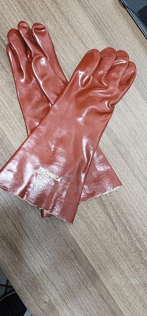 Heavy Duty Pvc Single Dipped Gloves 16"