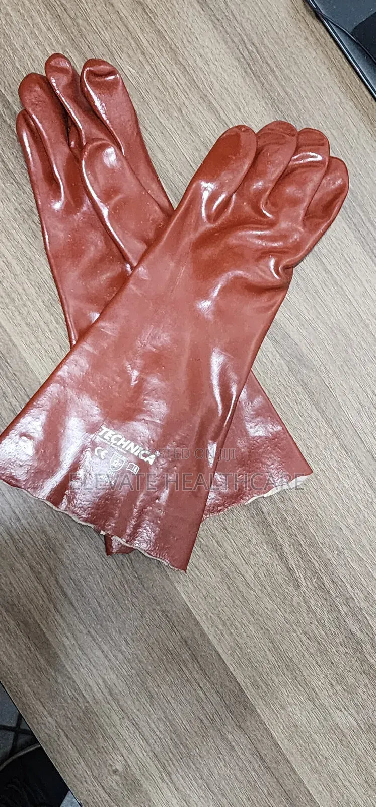 Heavy Duty Pvc Single Dipped Gloves 16"