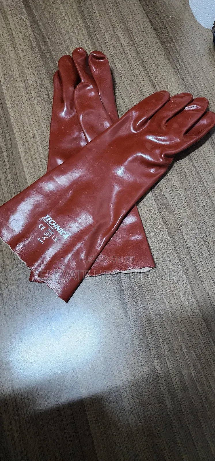 Heavy Duty Pvc Single Dipped Gloves 16"