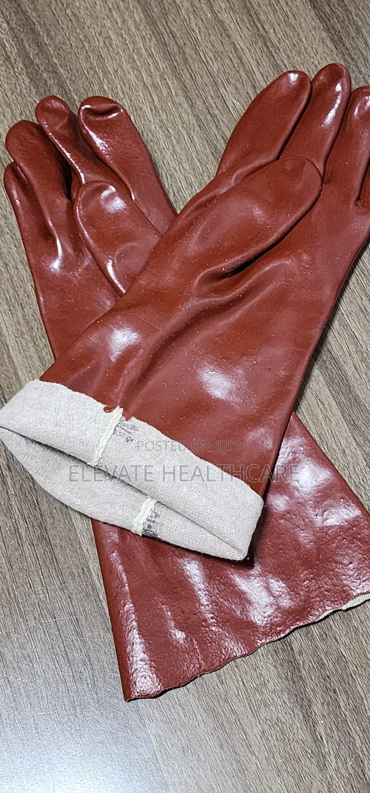 Heavy Duty Pvc Single Dipped Gloves 16"
