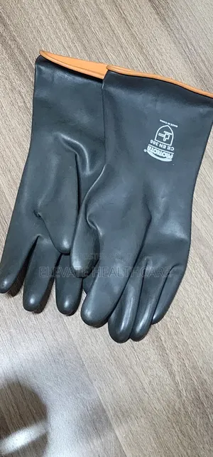 Heavy Duty Chemical Rubber Gloves 14"