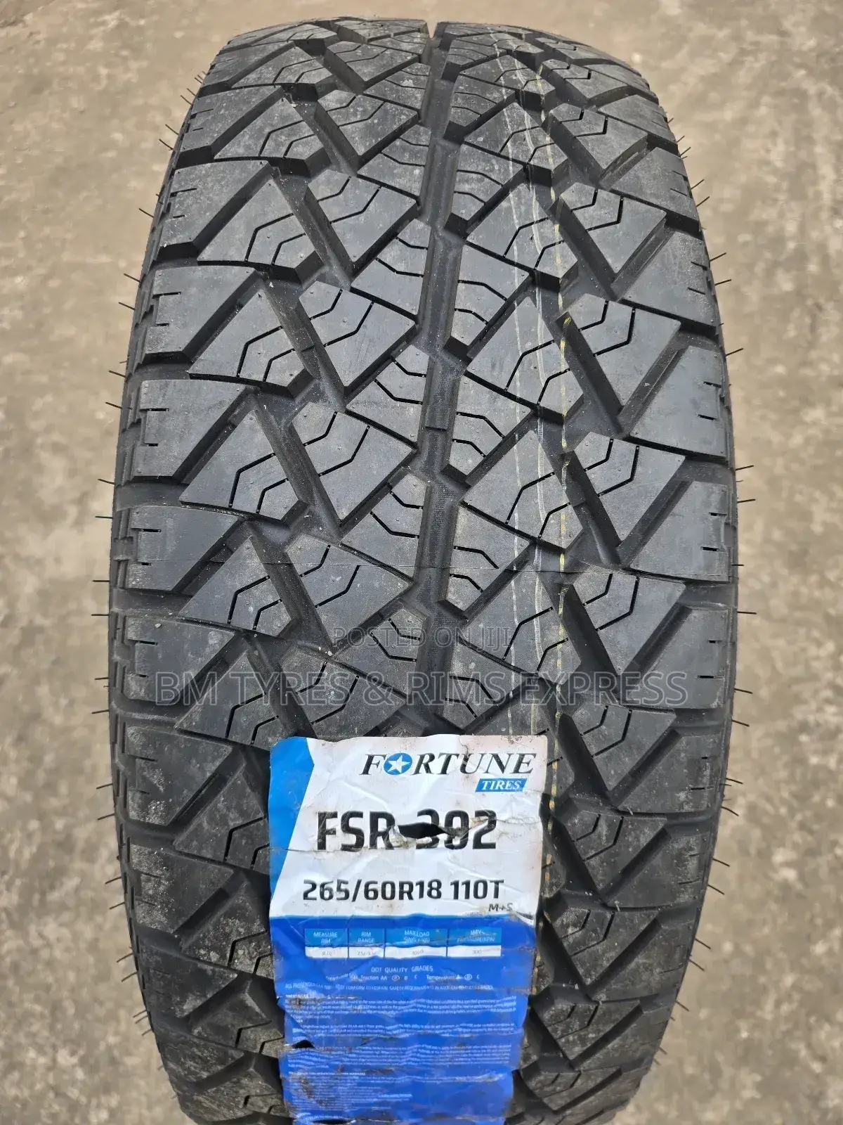 265 /60 R18 Fortune Tyres (All Terrein) 302