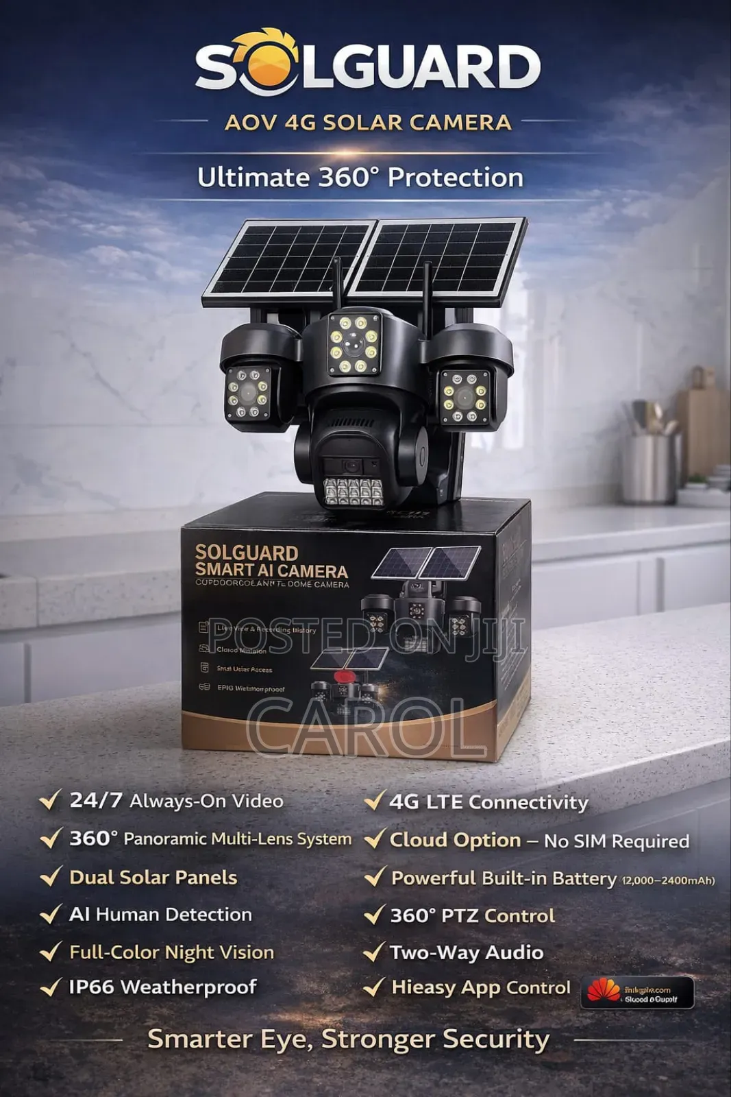 Solguard Solar Camera Aov 4g Solar Camera