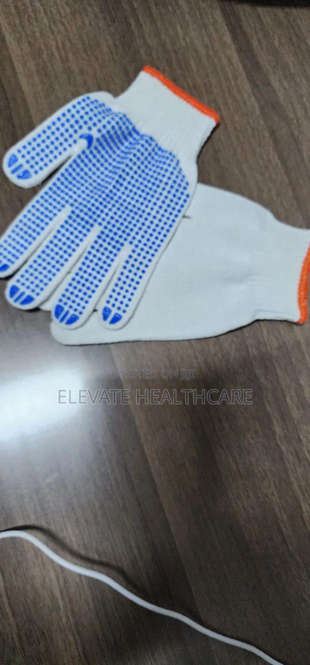 Cotton Dotted Gloves Pvc Coated-single Side - thumbnail 2