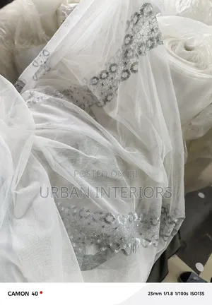 Curtain Sheers Curtain Sheers With Silver Prints