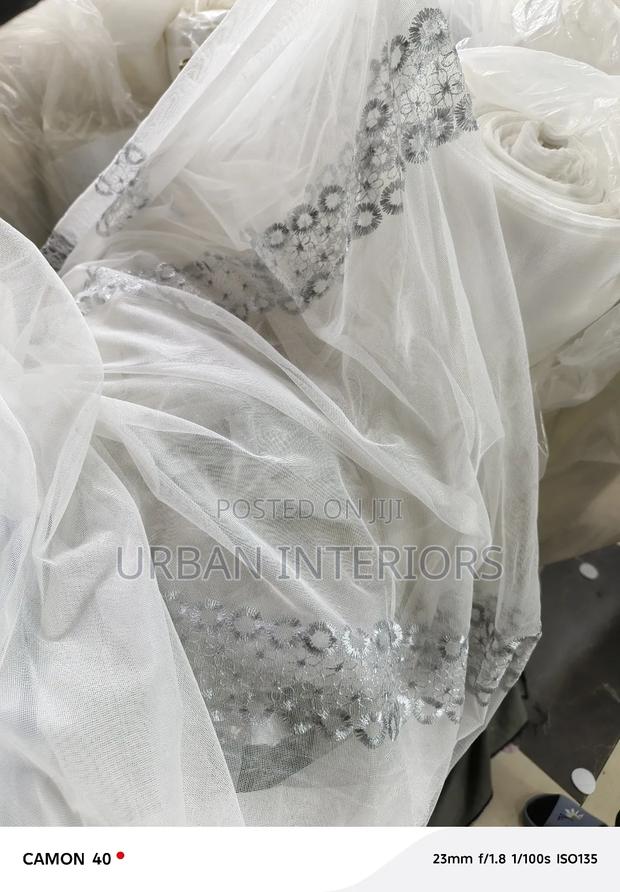 Curtain Sheers Curtain Sheers With Silver Prints