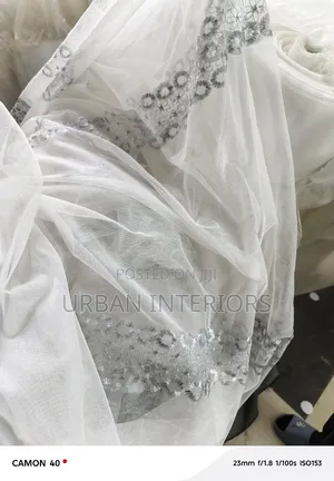 Curtain Sheers Curtain Sheers With Silver Prints