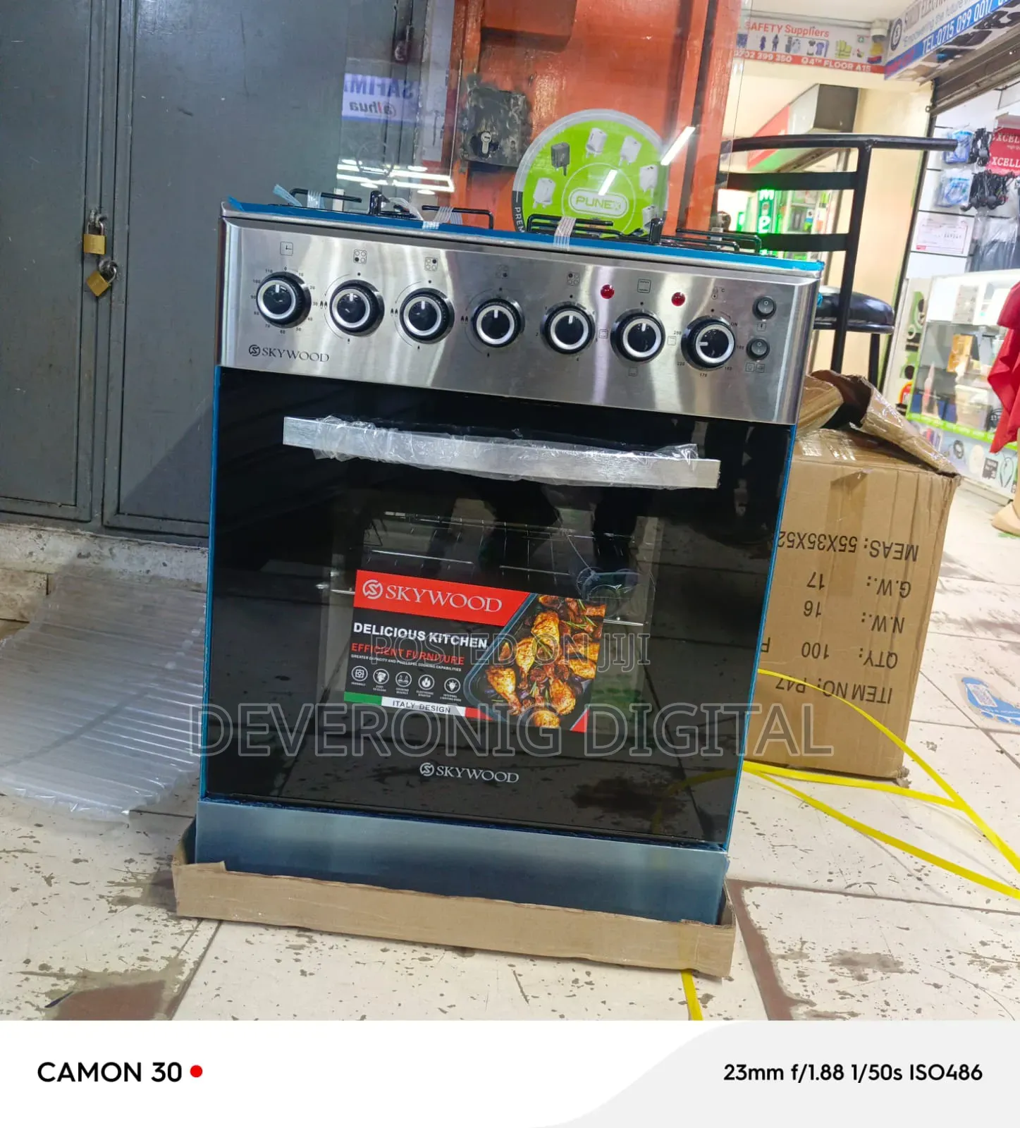 60*60 Skywood 3+1 Standing Cooker With Electric Oven, Enameldes Pan
