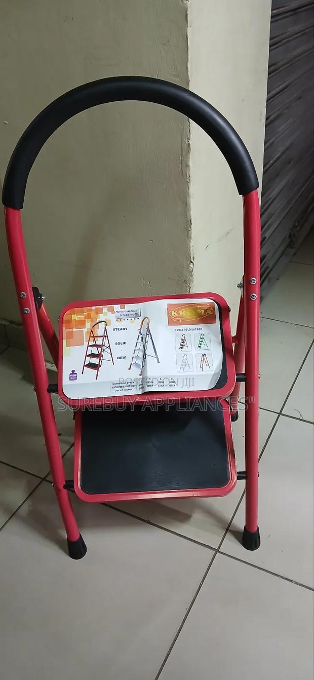 Portable 2-Step Aluminum Ladder for Home Diy Tasks - main view