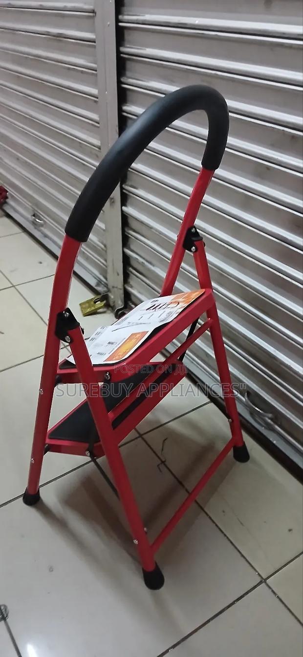 Compact 2-Step Household Ladder With Safety Lock Rubber Feet
