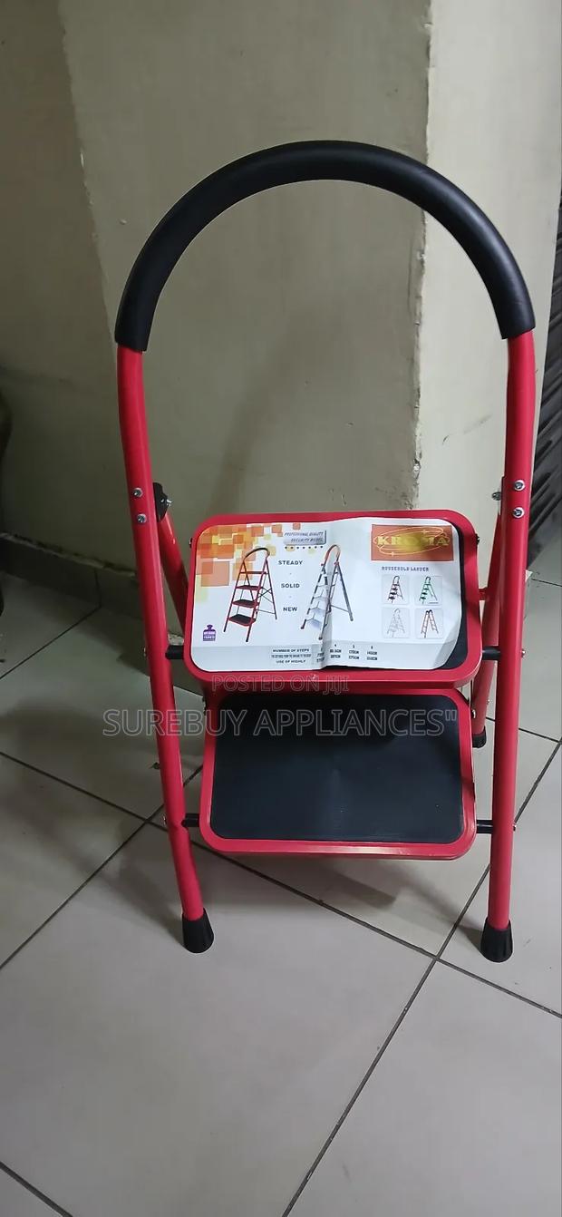 Portable 2-Step Household Step Ladder With Safety Lock Rubber Feet - main view
