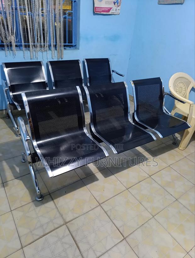 Black Waiting Area Bench