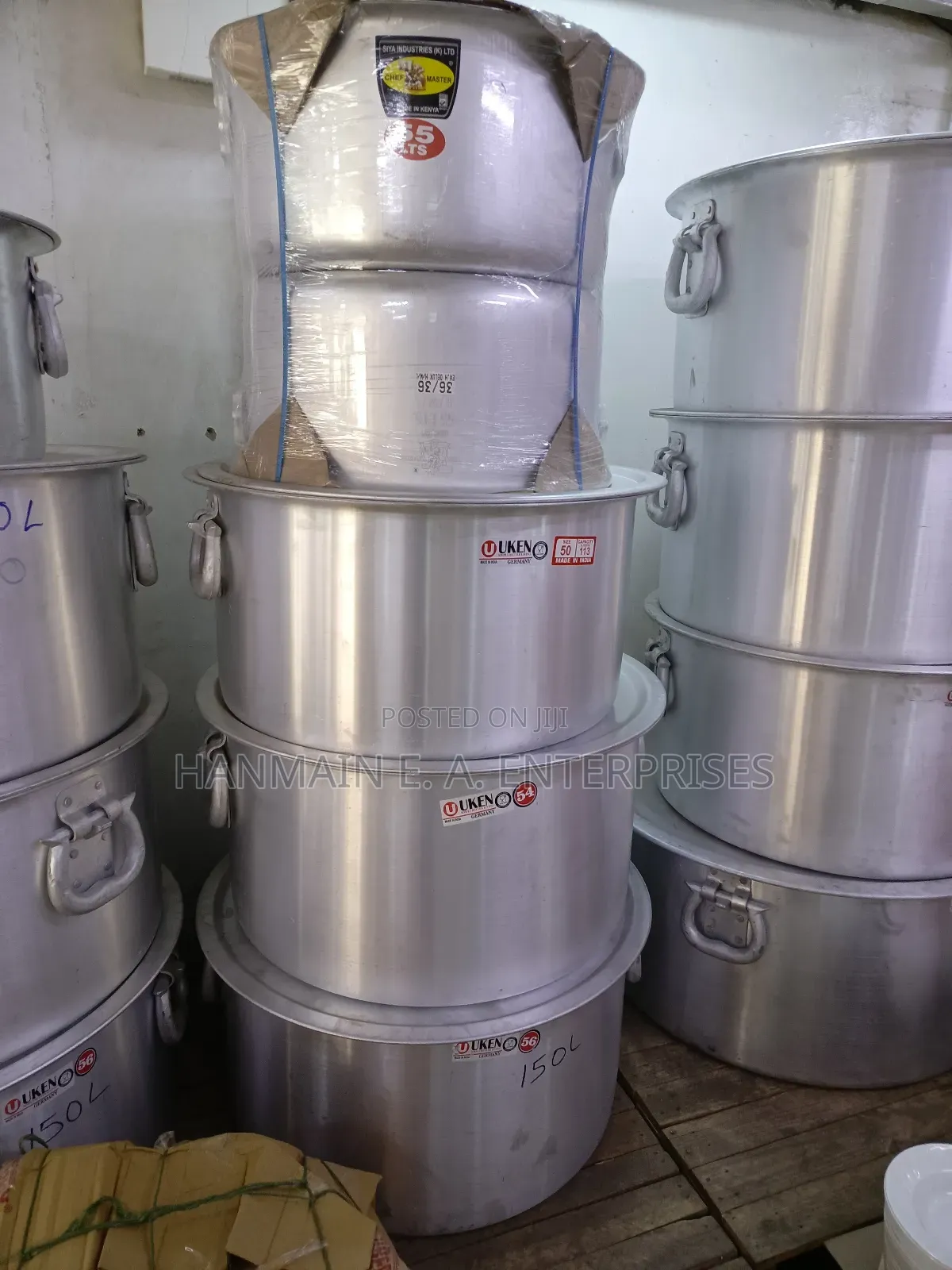 100l,120l,130l,150 Litres Catering Sufuria Industrial Cooking Pot