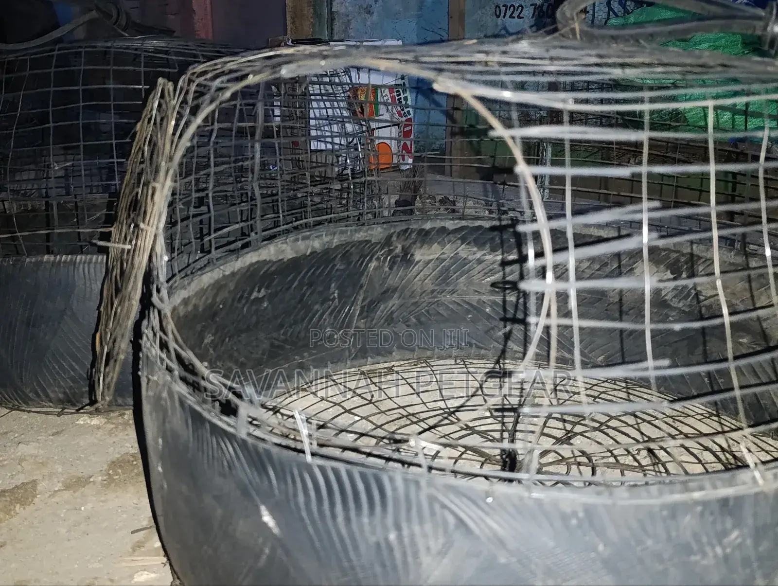 Vintage Metal Wire Cages Detailed for Pet Chicks and Hen Baskets