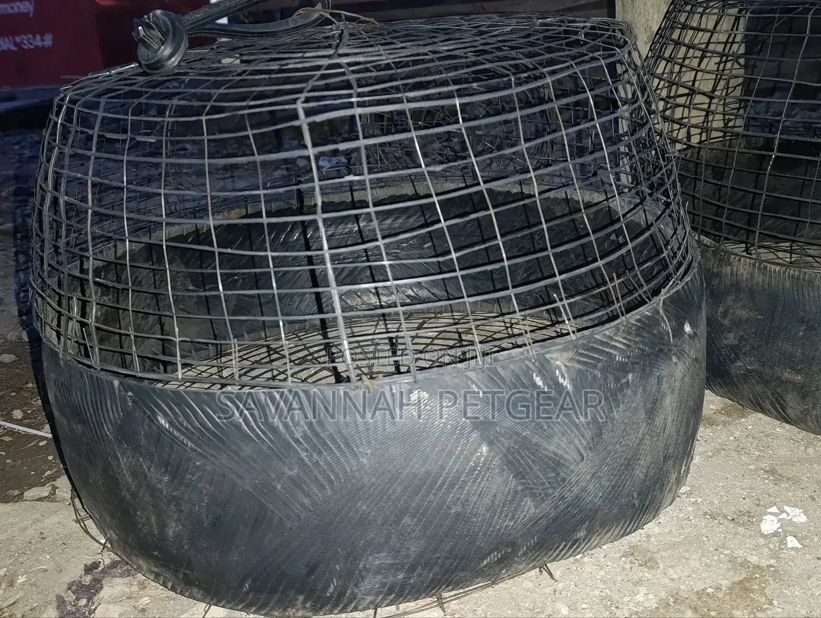Vintage Metal Wire Cages Detailed for Pet Chicks and Hen Baskets