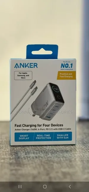 Anker Charger (140w, 4-port, Pd 3.1)