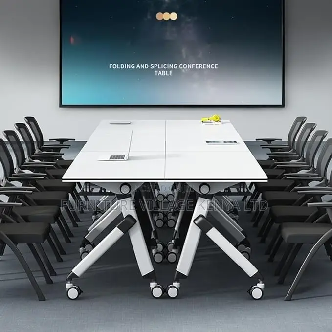 Foldable Table; Foldable Modern Rectangular Writing Desk