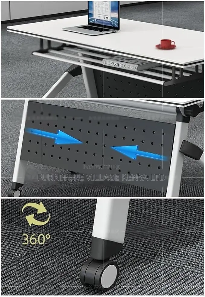 Foldable Table; Foldable Modern Rectangular Writing Desk
