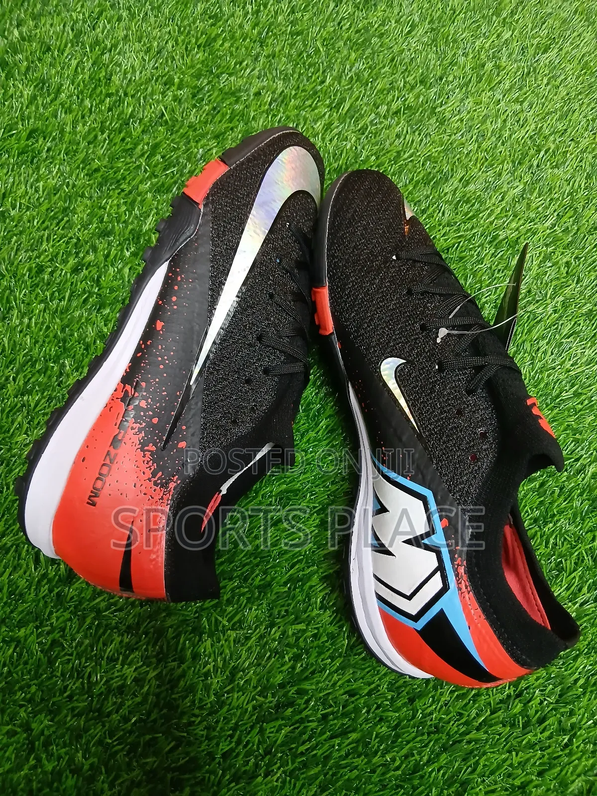 Airzoom Vapor Xvi Black Red Ag Turf Football Trainers