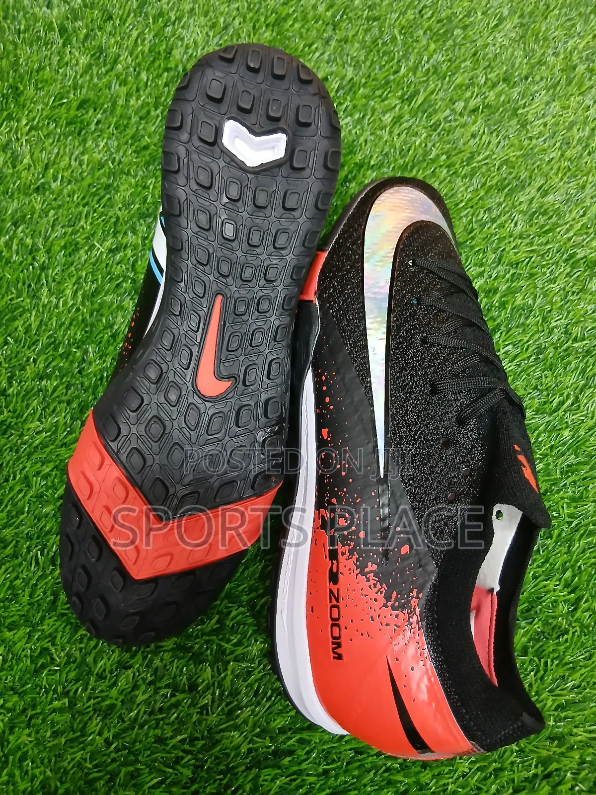 Airzoom Vapor Xvi Black Red Ag Turf Football Trainers