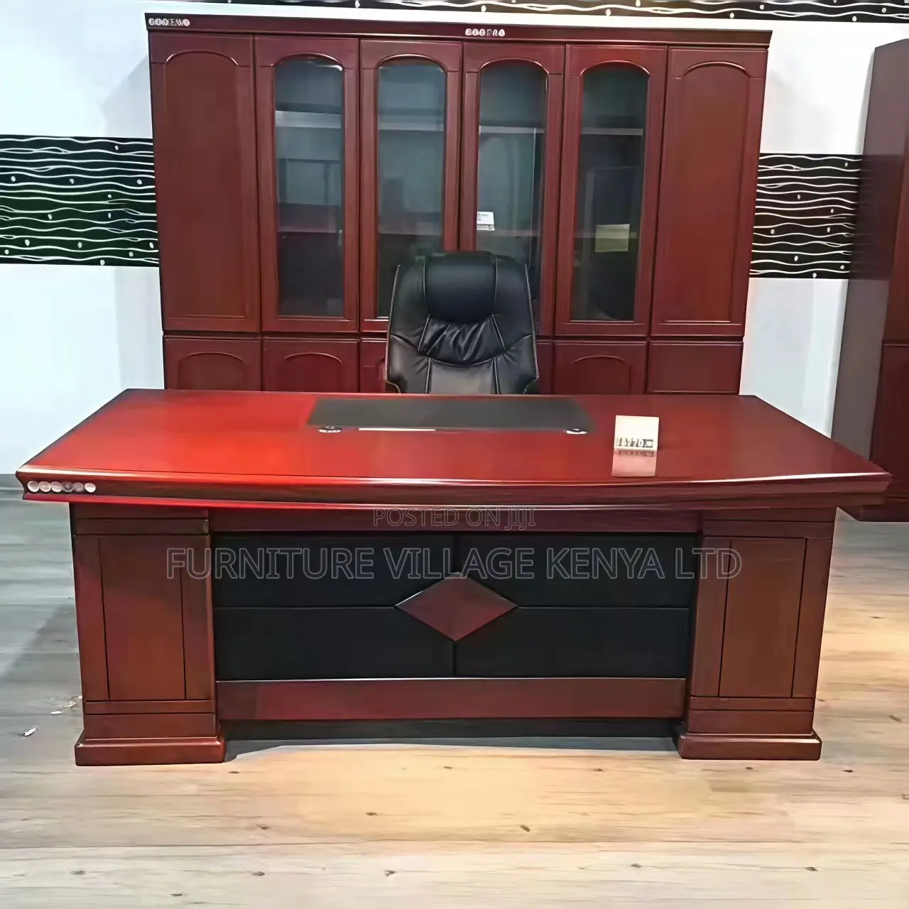 Office Desk; Mahogany Executive Office Desk - 1400mm