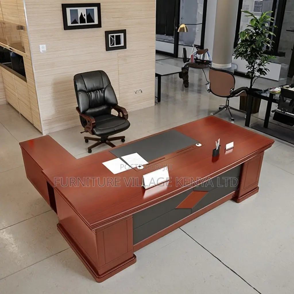 Office Desk; Mahogany Executive Office Desk - 1400mm