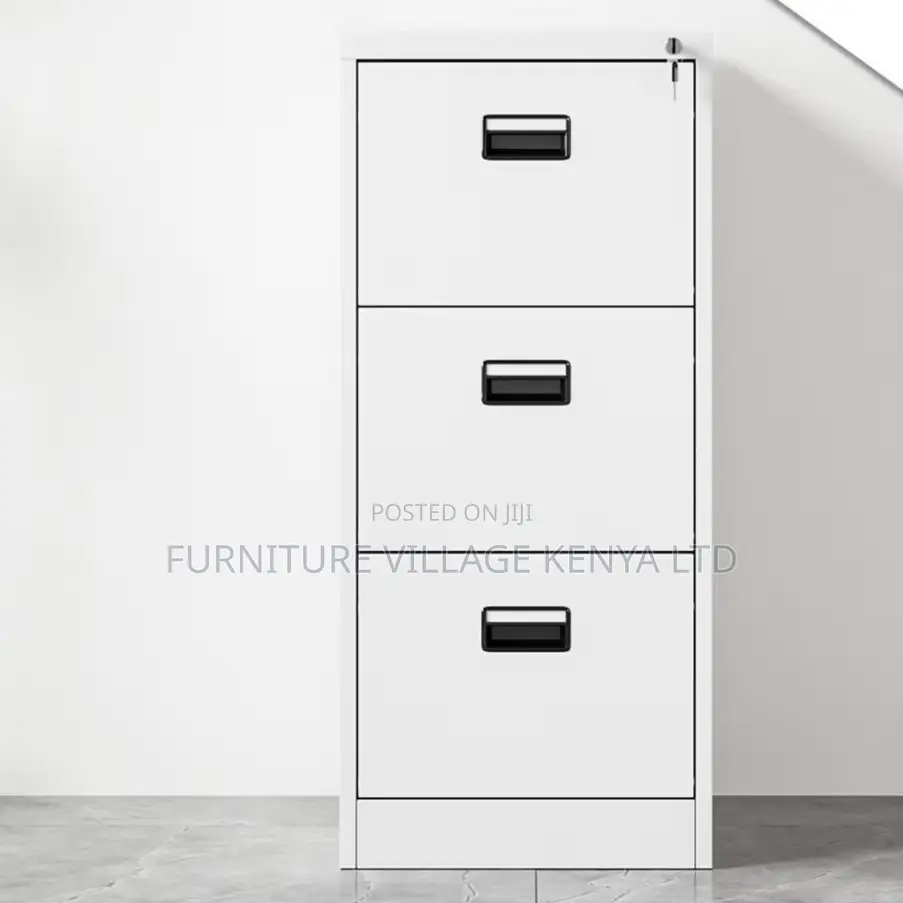 Office Cabinet; Modern 3-drawer Metal Filing Cabinet
