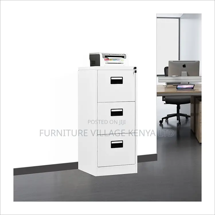 Office Cabinet; Modern 3-drawer Metal Filing Cabinet
