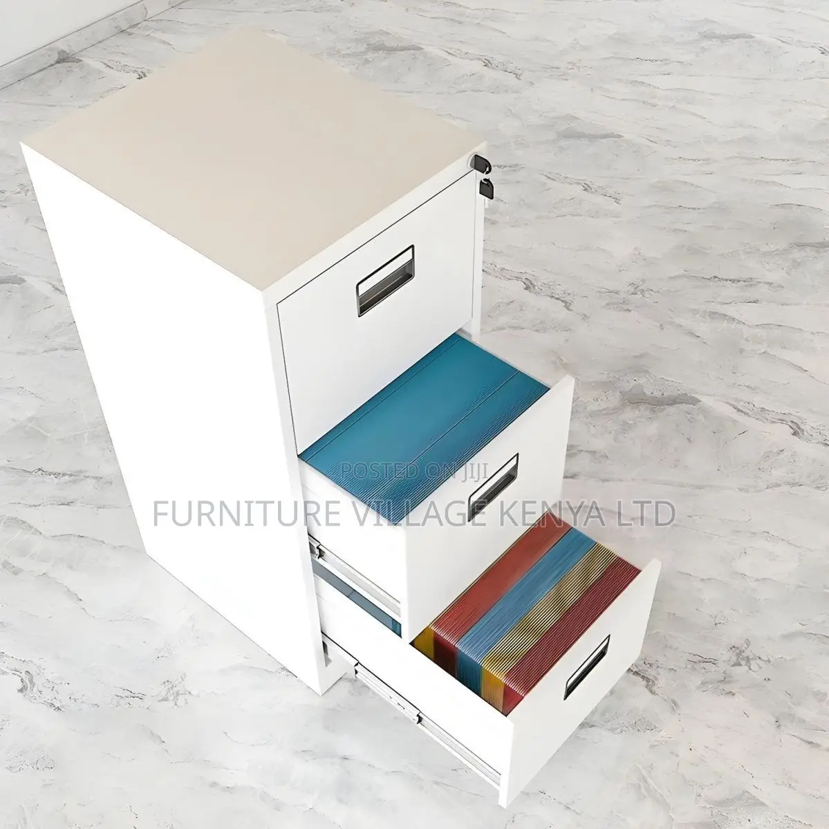 Office Cabinet; Modern 3-drawer Metal Filing Cabinet
