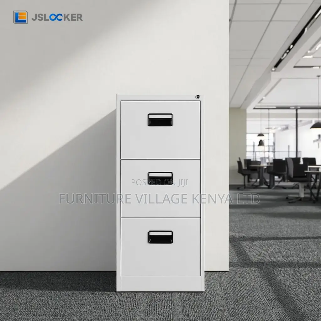 Office Cabinet; Modern 3-drawer Metal Filing Cabinet