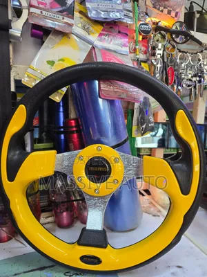 Yellow Black Momo Steering With Boss Kit/ Steering Hub