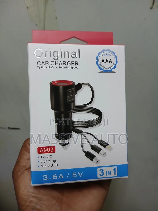 Buy Original Car Charger With Type C Cables