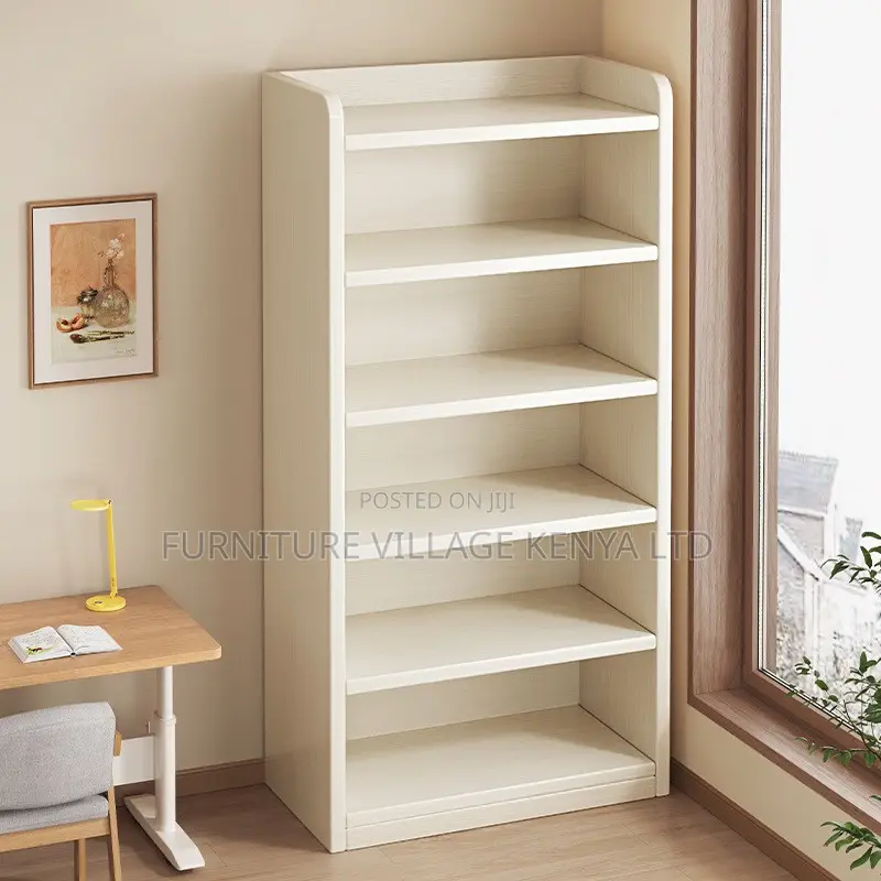 Office Bookshelf; Modern 5-tier Wooden Bookshelf