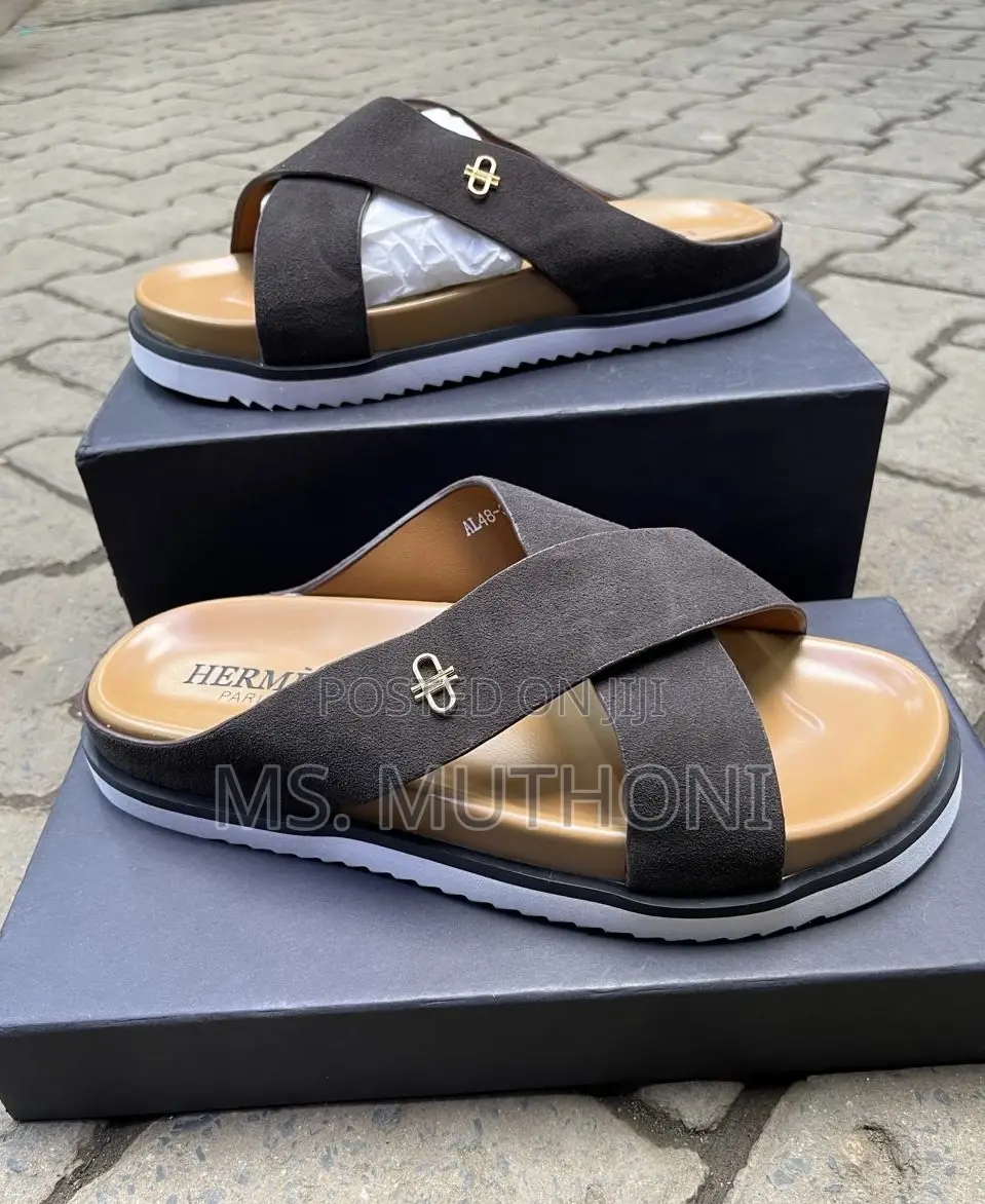 Hermès Infra Sandals in Khaki Suede Size 39-45