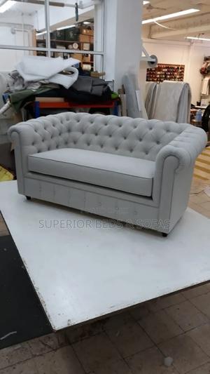Grey Chesterfield Sofa 2 Seater - thumbnail 2