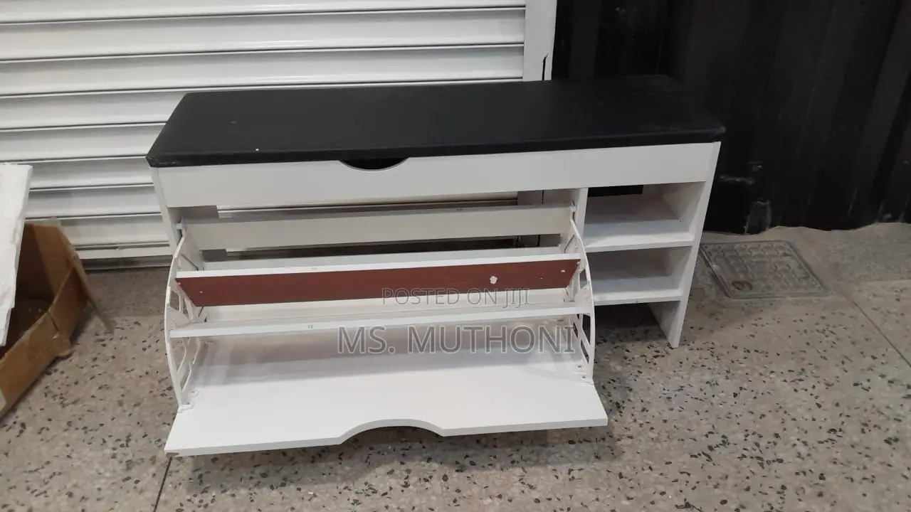 Modern Bucket Flip Shoe Cabinet With Seat Changing Bench