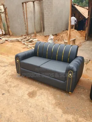 Black Gold 2 Seater Accent Sofa