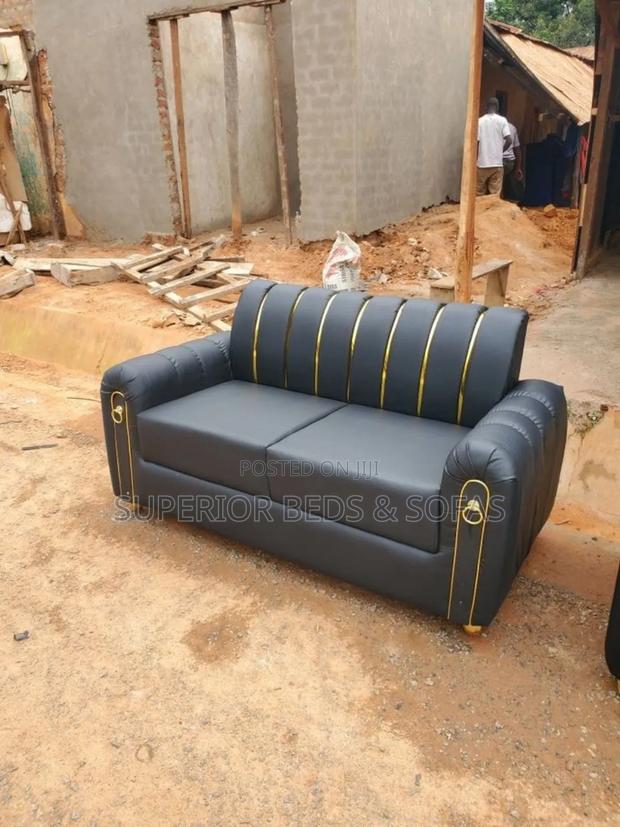 Black Gold 2 Seater Accent Sofa