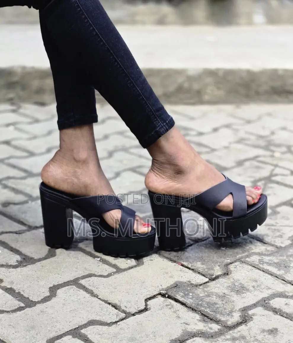 Monroe Drew Black Block Open Heels