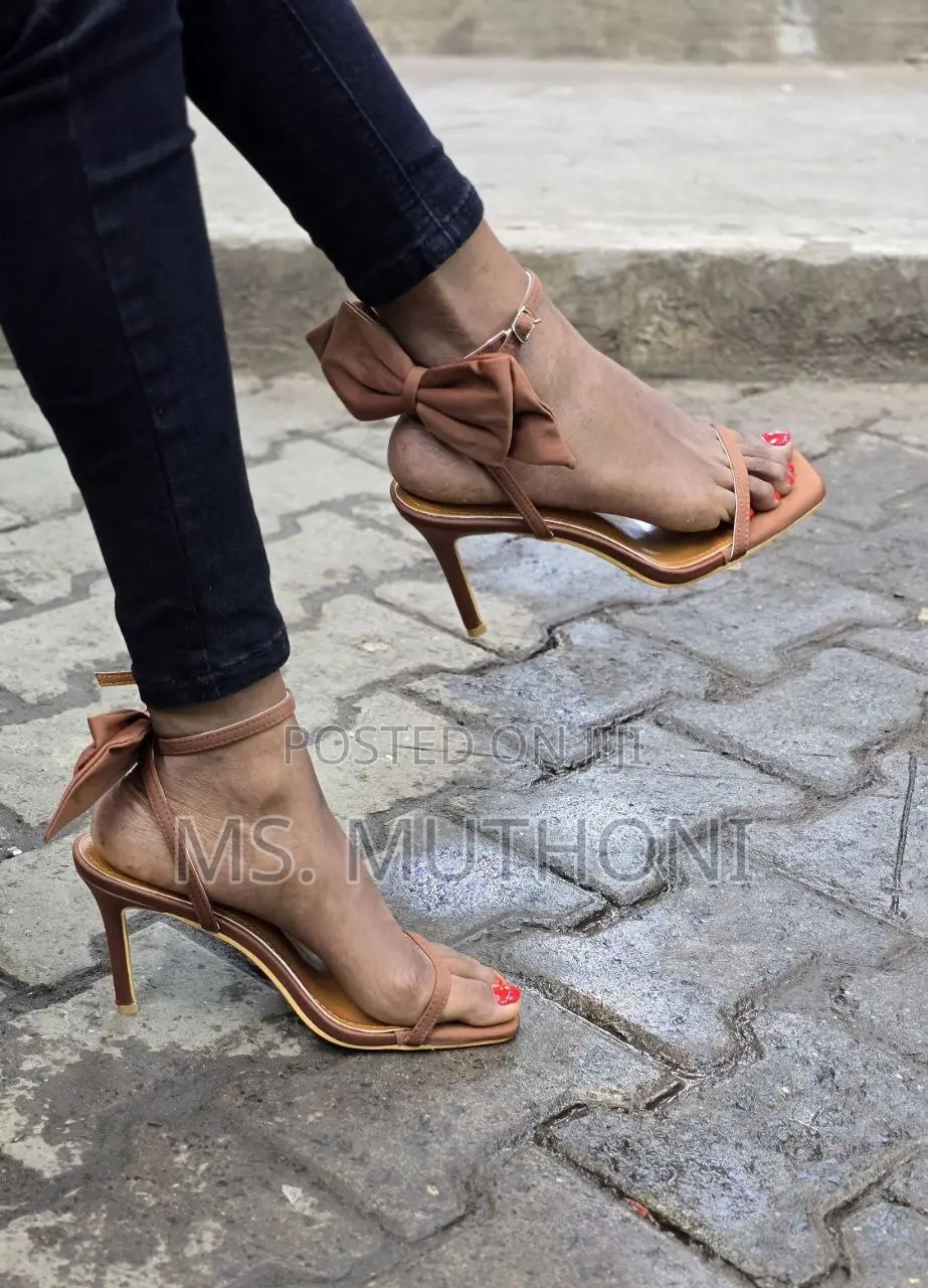 Bow Strap Glam Heels Size 36-41