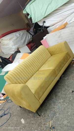 Mustard Channel Sofa 3 Seater - thumbnail 2