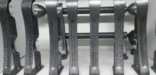 Smooth And Rough Powder Coated Grey Colour Rod Brackets - main view