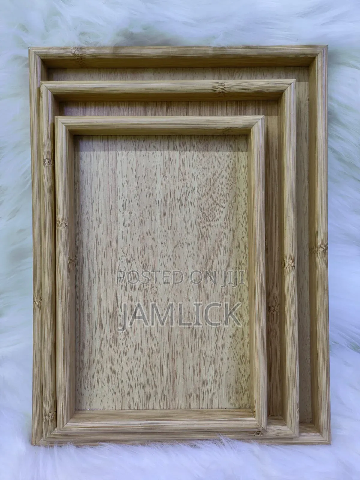 Bamboo 3pc Rectangular Tray (Without Handles) - Cd