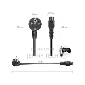 1.5m Laptop Power Cable, Three-Pole Power Cord