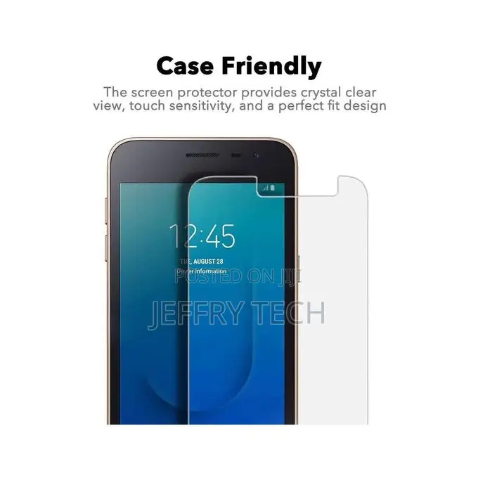 Tempered Glass Screen Protector for Samsung J2, Clear Transparent