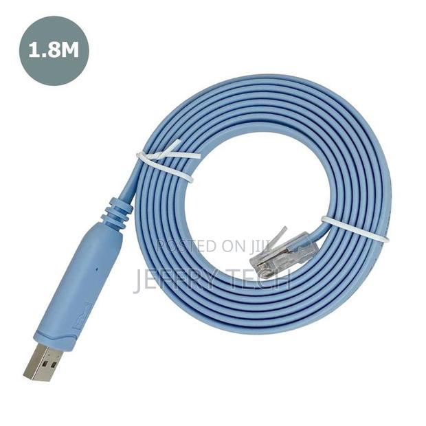 Usb Console Cable, Usb 2.0 to Rj45, 1.8 Meters for Debugging, Blue - main view