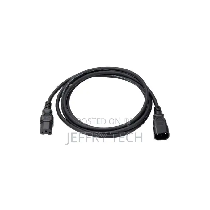 C14 to C15 Power Cable, Extension Cable, Iec Male to 1.5m Inverter