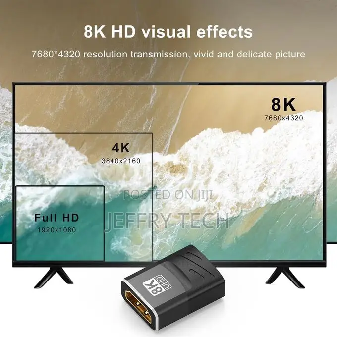 Hdmi Coupler Hdmi 2.1 Female to Female Gold Plated Extension Adapte