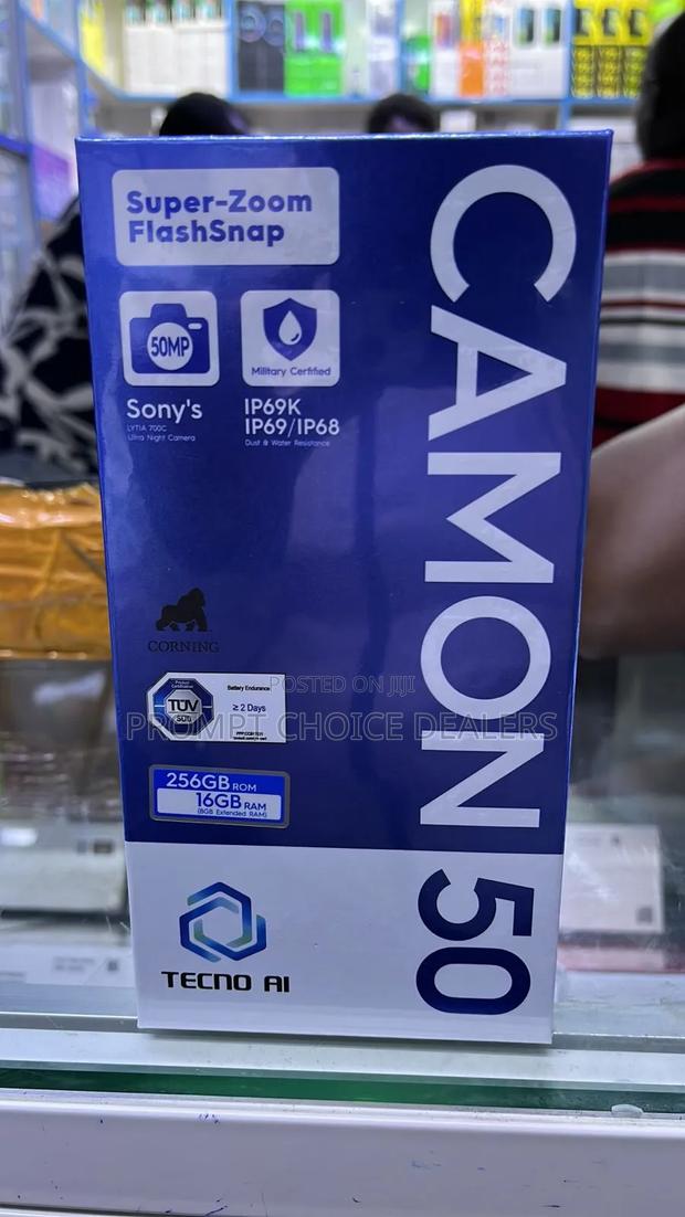 New Tecno Camon 50 256 GB Black
