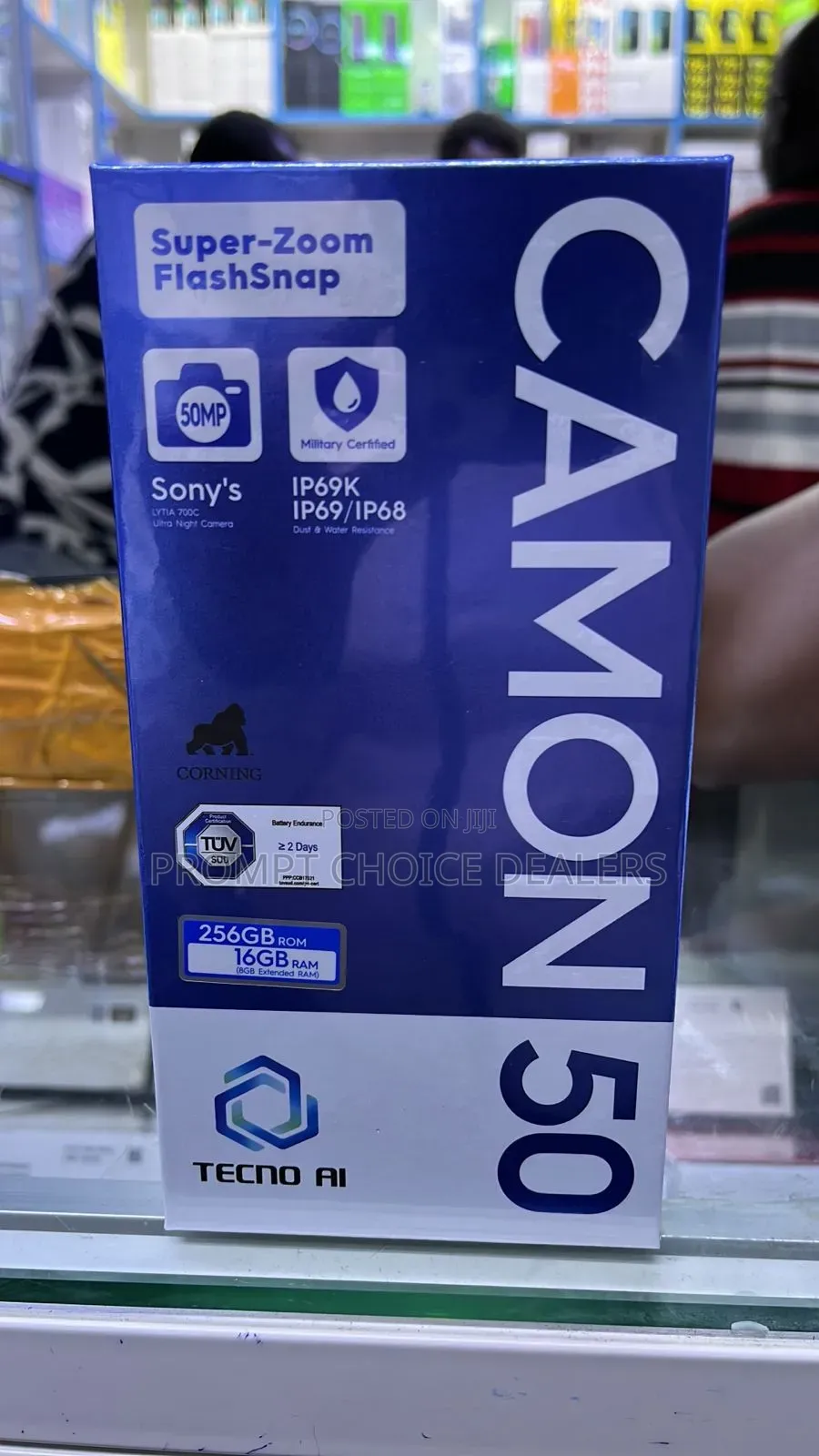 New Tecno Camon 50 256 GB Black